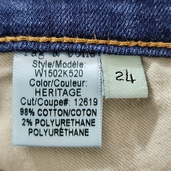 Rag and Bone Women's Skinny Blue Denim Jeans in Heritage 24 - Picture 11 of 15